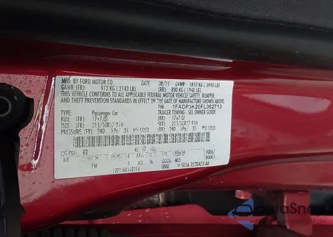 2015 Ford Focus Se z USA, uszkodzony, nr VIN 1FADP3K20FL362713